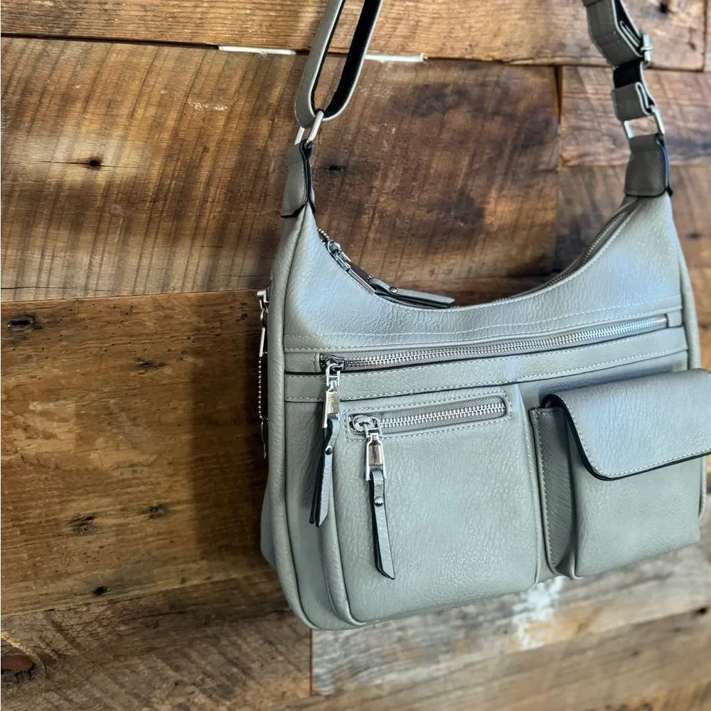 Jessie & James Conceal and Carry Hobo Handbag with locking zipper-key NWOT